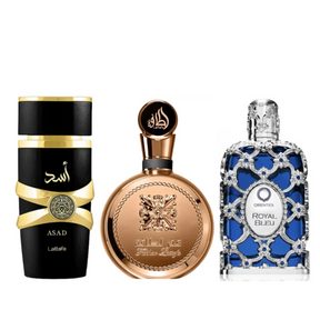 PROMOÇÃO COMPRE 1 LEVE 3 - Lattafa Assad, Fakhar Gold e Royal Blue - Oferta De Black Friday - 100ml cada